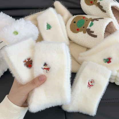 Tittut Strumpan - Furry Christmas 5-pack Vit